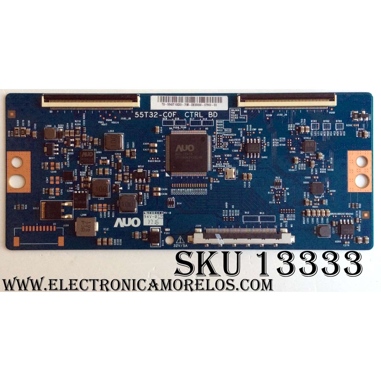 T-CON PARA TV VIZIO ORIGINAL / NUMERO DE PARTE 5543T10C03 / PANEL HD426K3U52 / T430QVN03.0 / MODELOS D43-F1 / D43-E2 / E43-E2 / E43-F1 / NS-43DF710NA / LC-43LBU591U / ONA43UB19E04 / 43LF621U19 / 43LF711U20 / 43LF641U21 / NS-43DR620NA / PN43951-22U